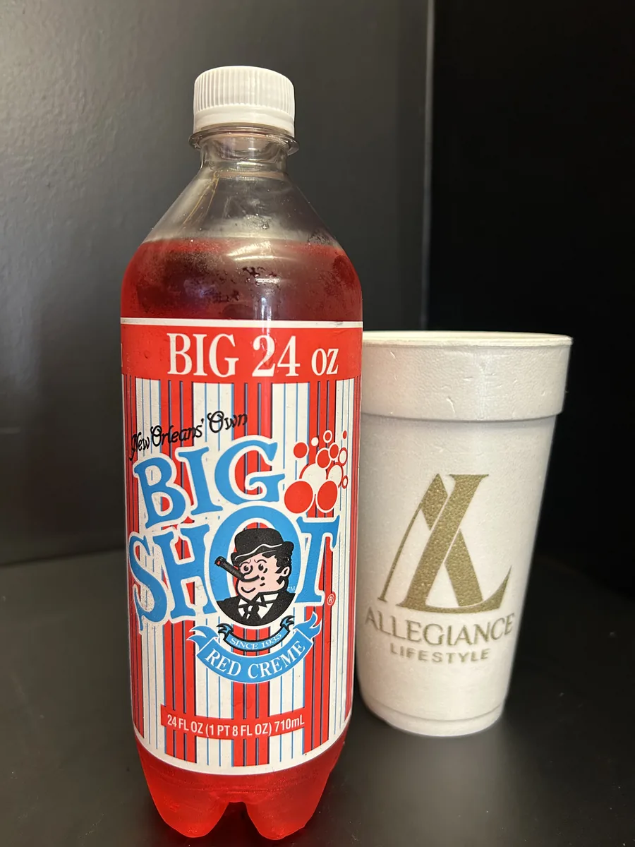 Red Creme soda bottle by Big Shot