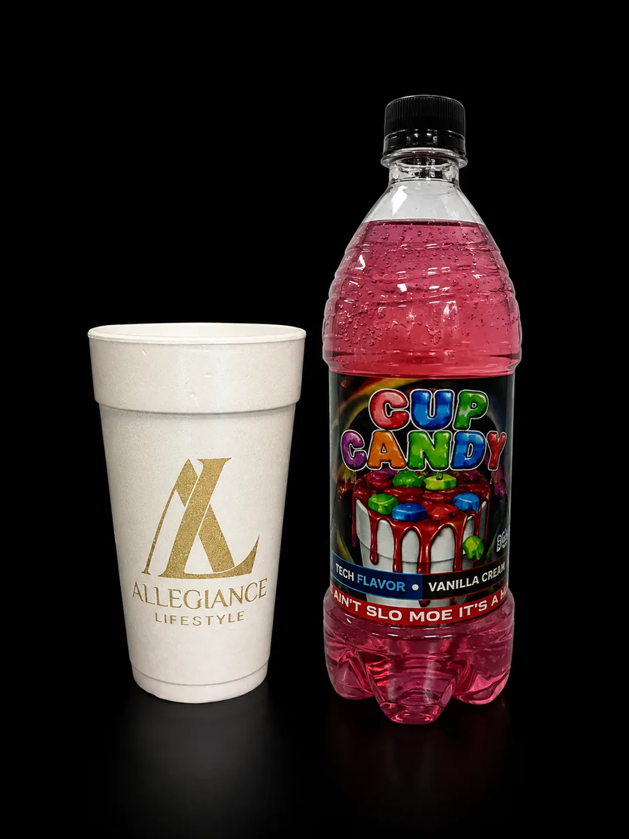 Cup Candy Vanilla Cream Tech soda bottle by Slo Moe Soda