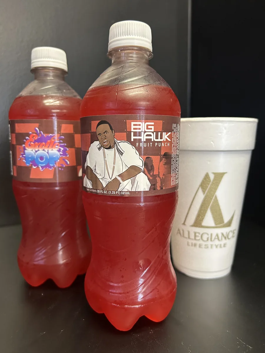 Big Hawk Fruit Punch soda bottle by Exotic Pop