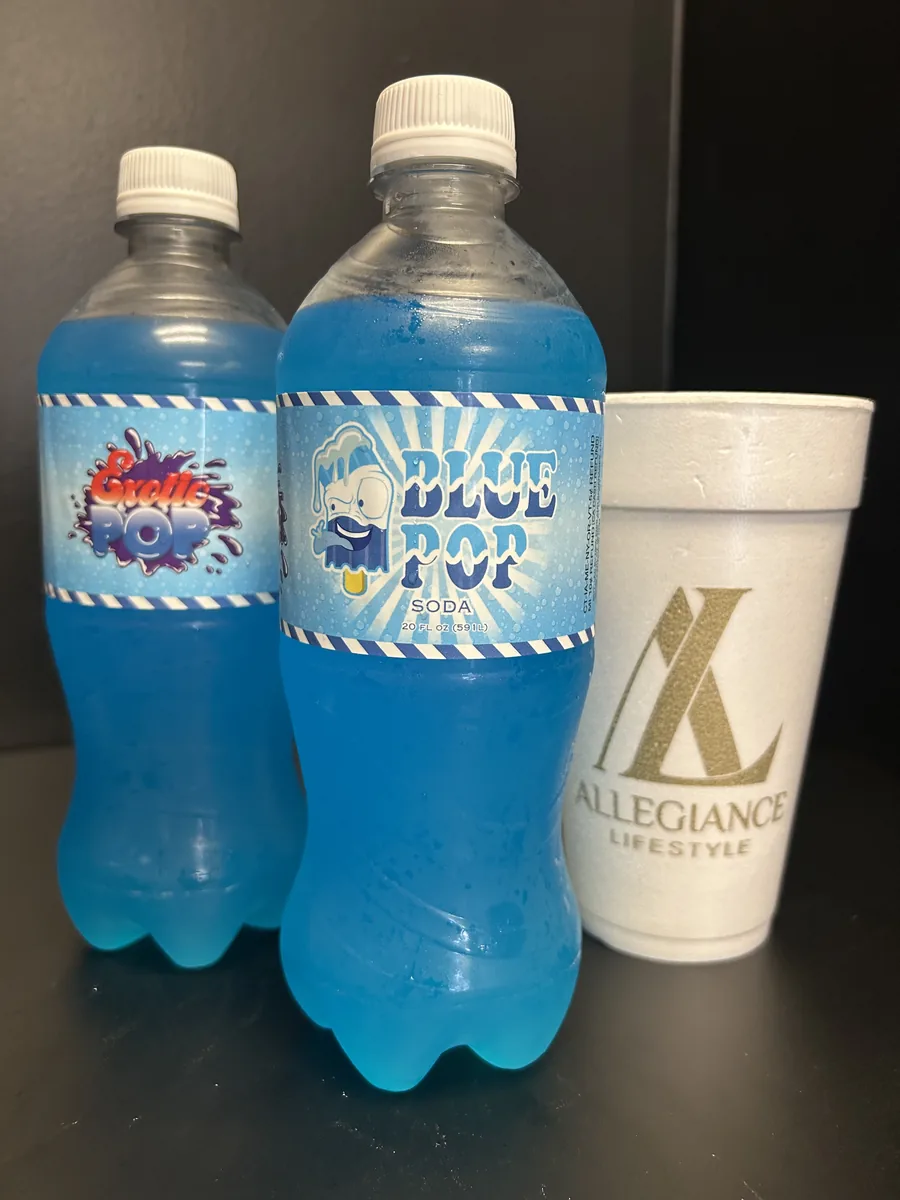 Blue Pop Soda soda bottle by Exotic Pop