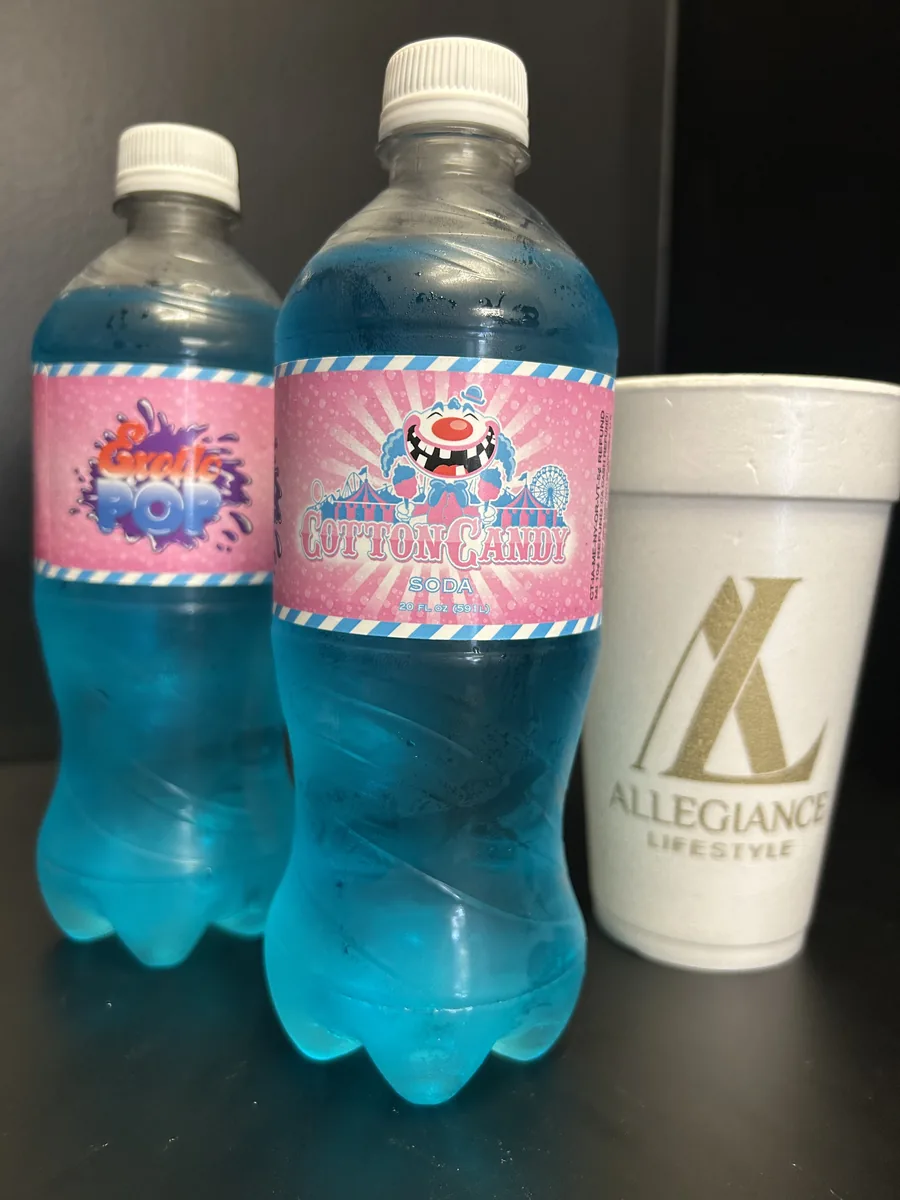 Cotton Candy soda bottle by Exotic Pop