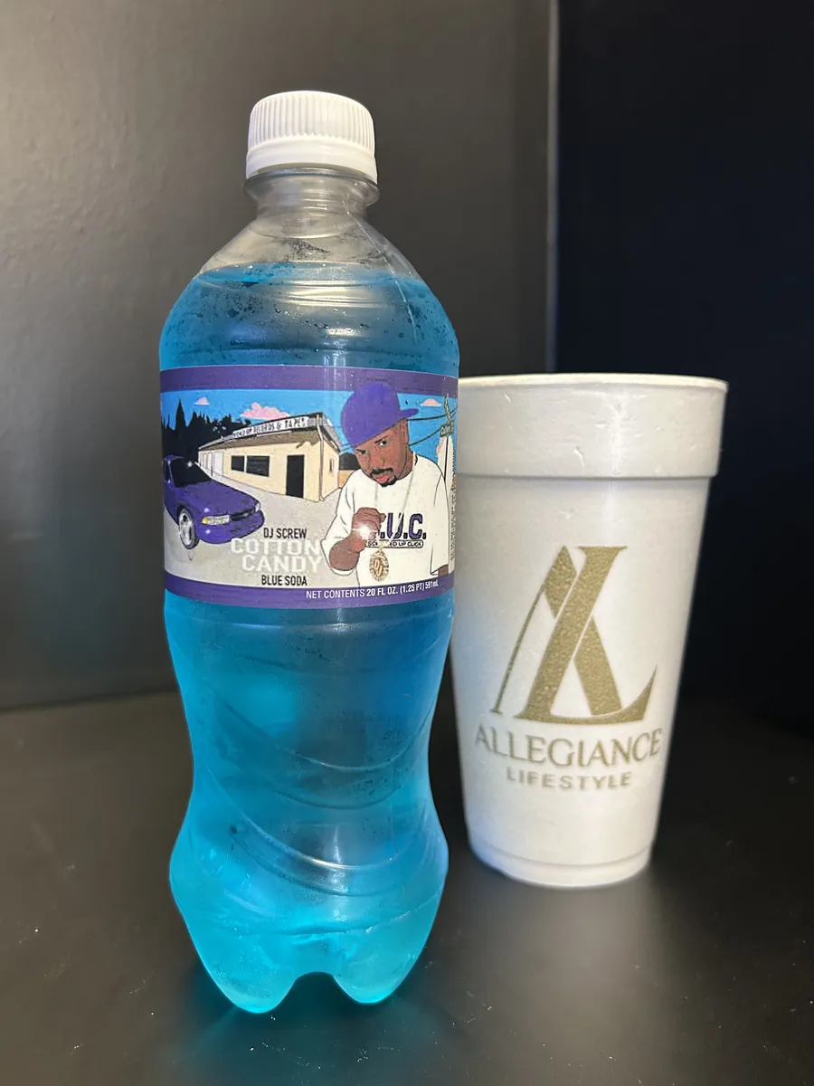 DJ Screw Cotton Candy soda bottle by Exotic Pop
