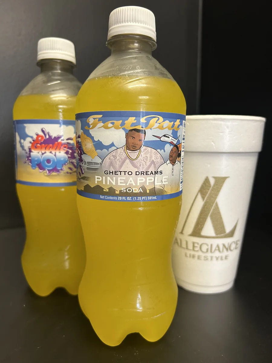 Fat Pat Pineapple Soda soda bottle by Exotic Pop