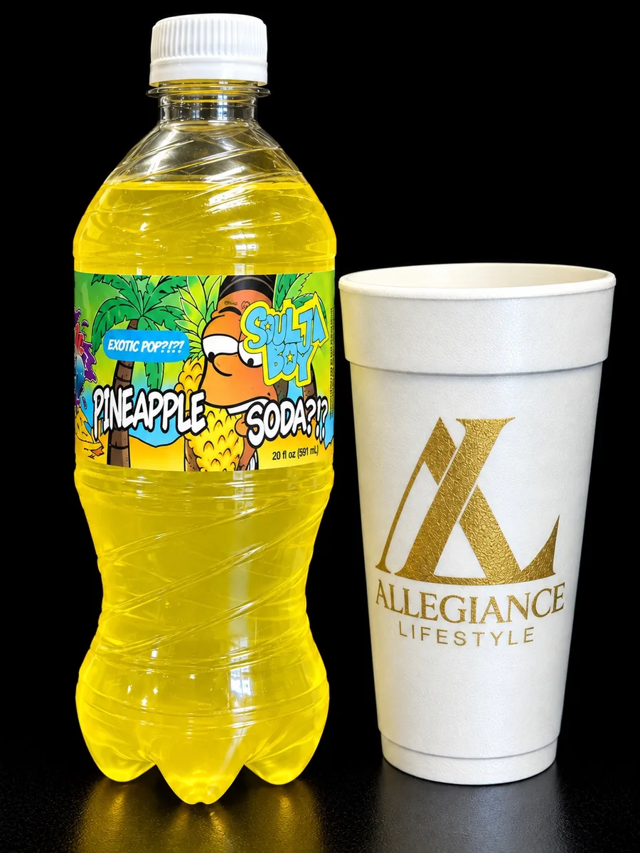 Soulja Boy Pineapple Soda soda bottle by Exotic Pop