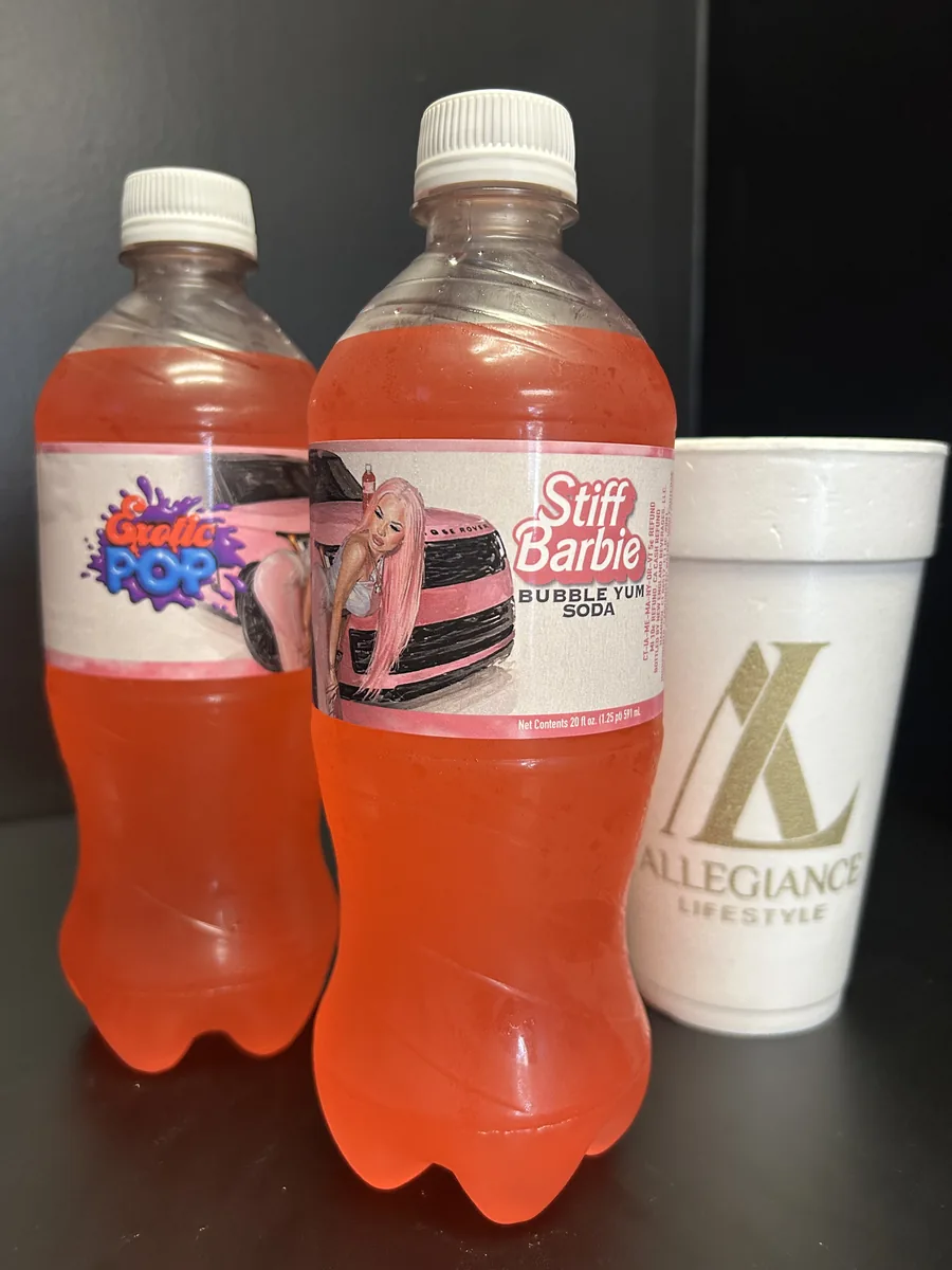 Stiff Barbie Bubble Yum Soda soda bottle by Exotic Pop