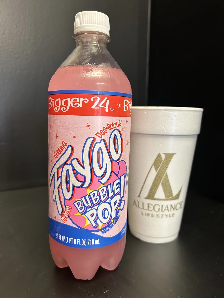 Bubble Pop soda bottle by Faygo