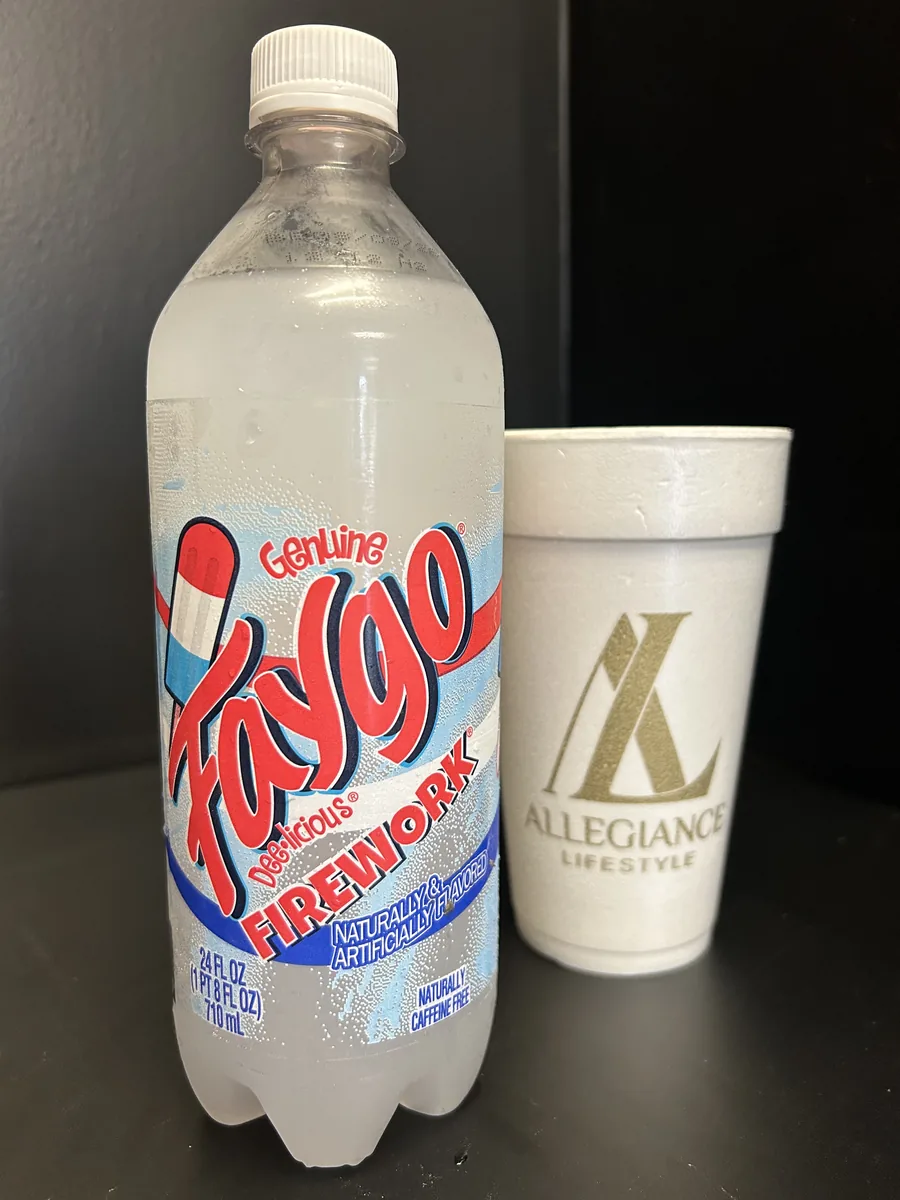 Fireworks soda bottle by Faygo
