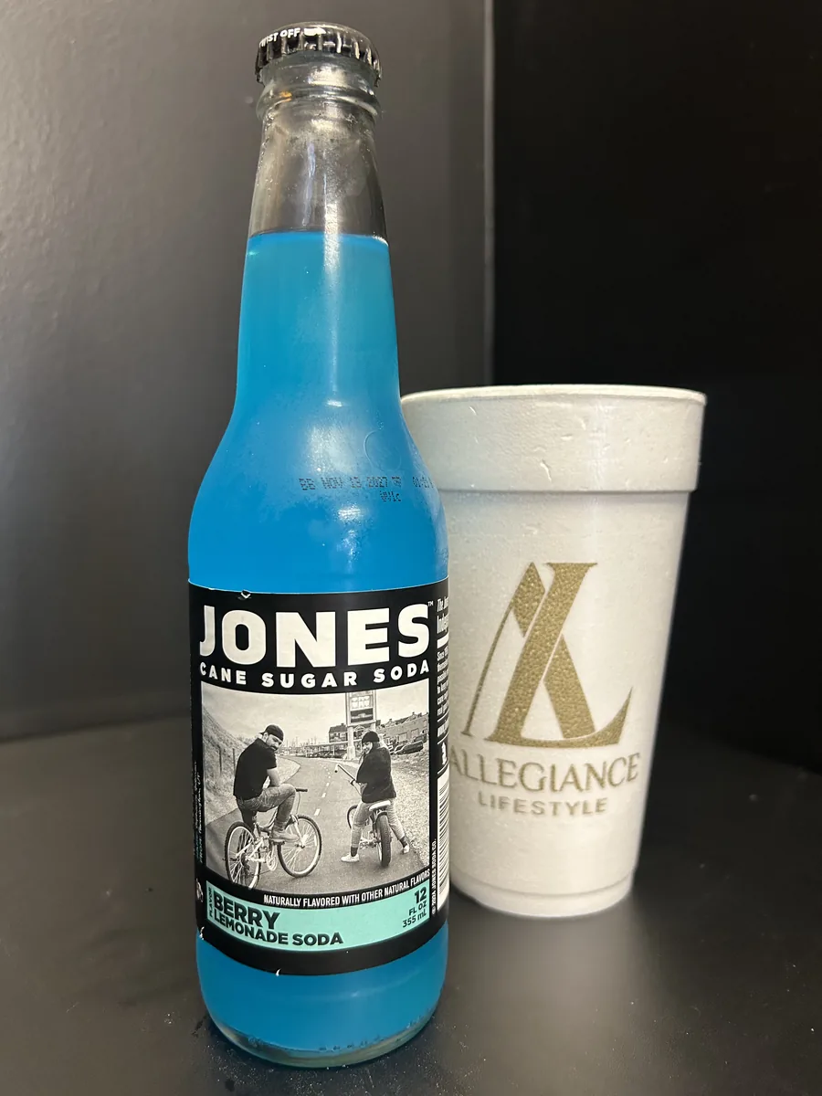 Jones Berry Lemonade soda bottle