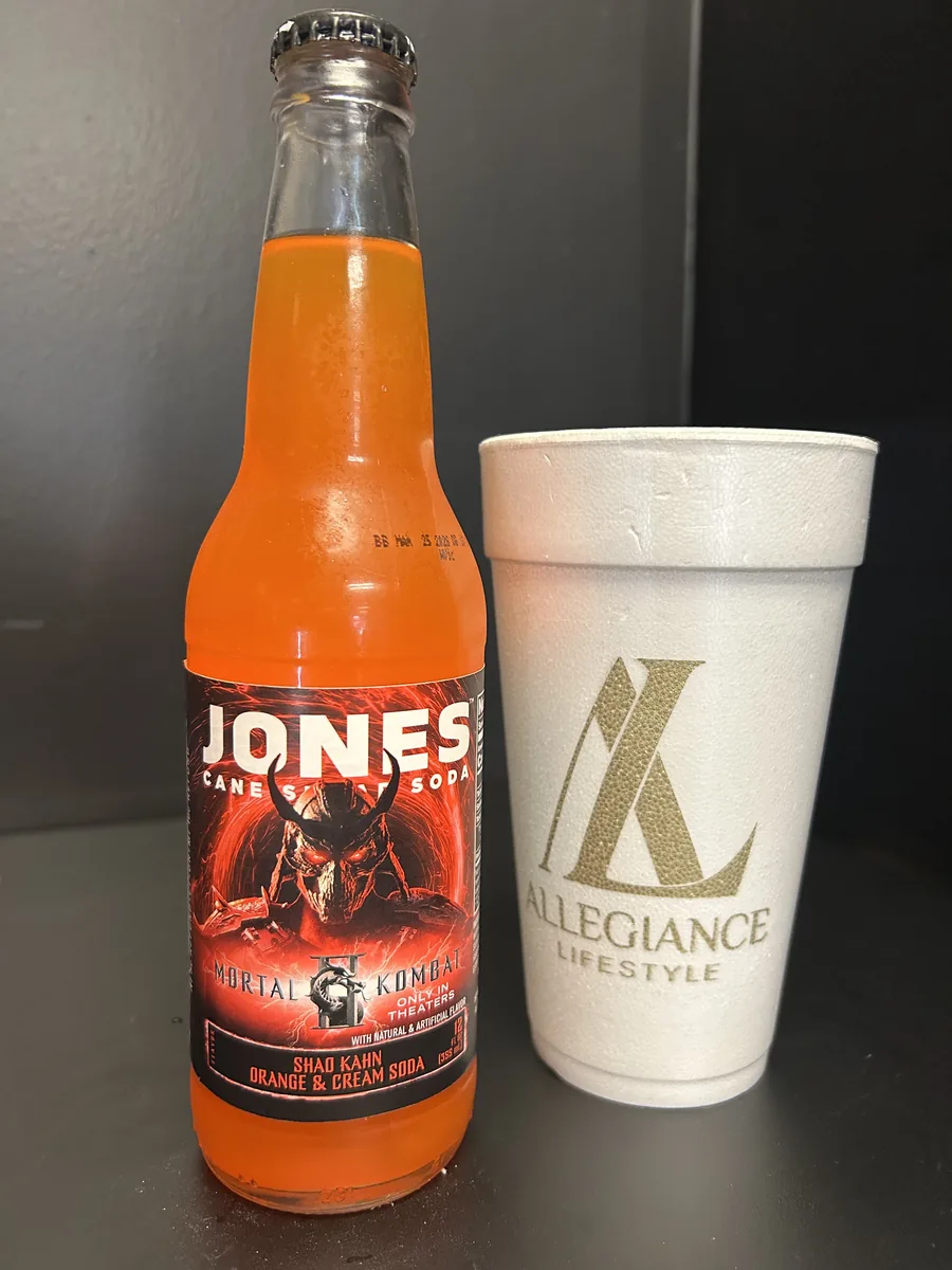 Orange And Cream Soda soda bottle by Jones