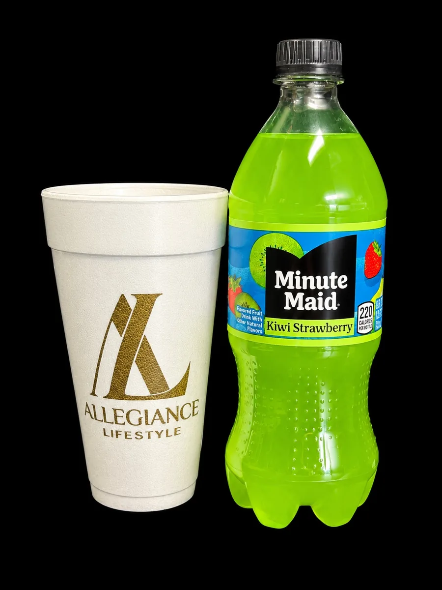 Kiwi Strawberry soda bottle by Minute Maid