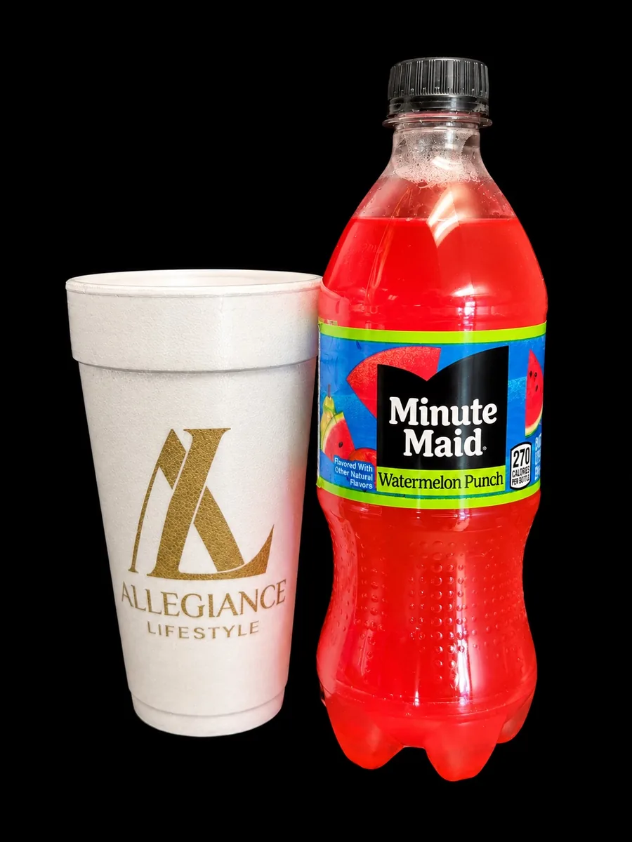 Watermelon Punch soda bottle by Minute Maid