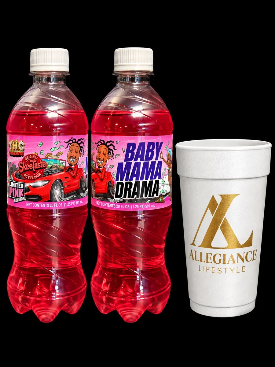 Baby Mama Drama Limited Pink Edition soda bottle by Skeetaste