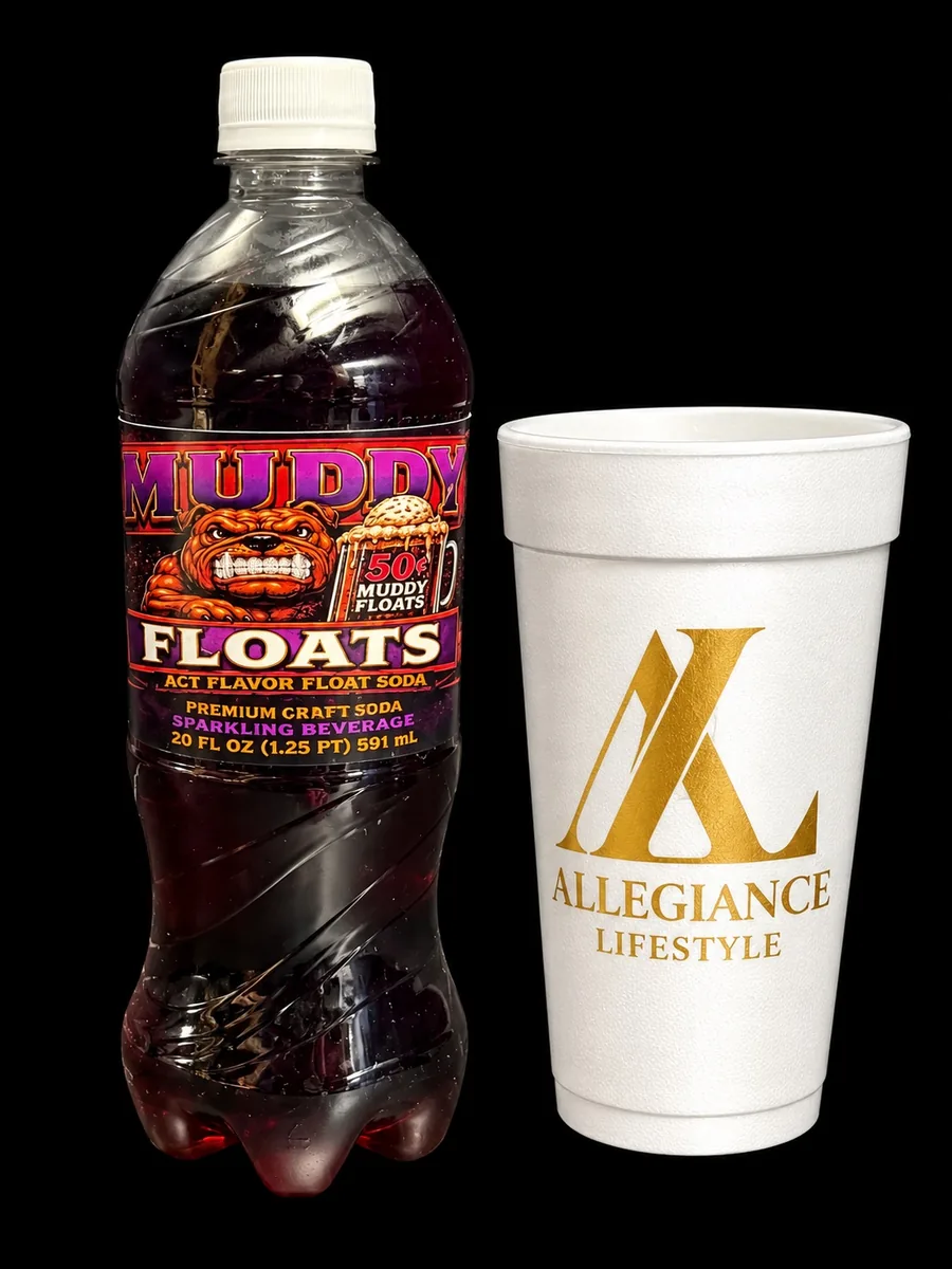 Muddy Floats soda bottle by Skeetaste