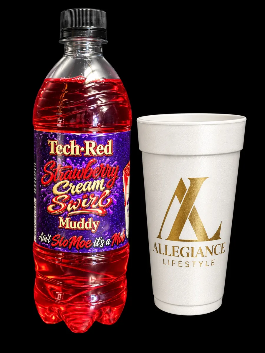 Strawberry Cream Swirl soda bottle by Slo Moe Soda