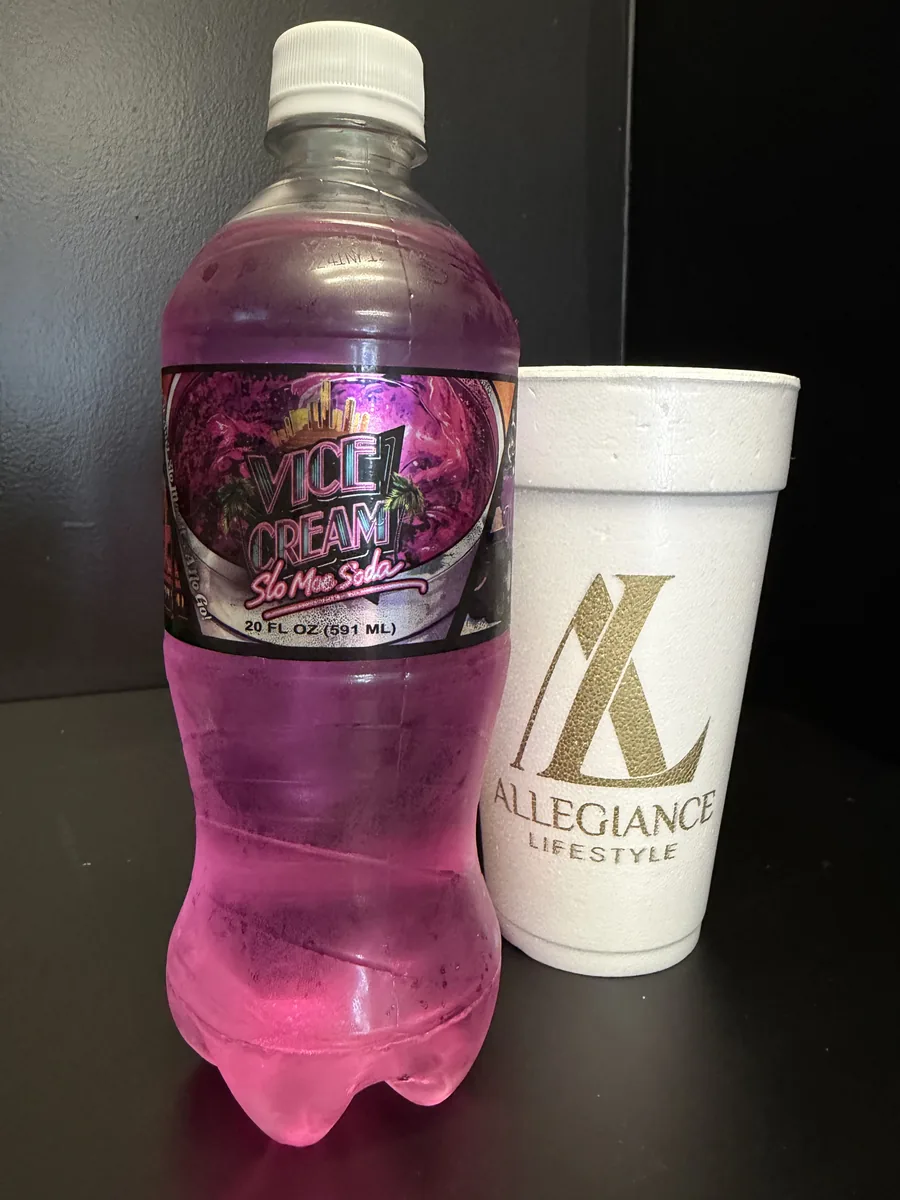 Vice Cream soda bottle by Slo Moe Soda